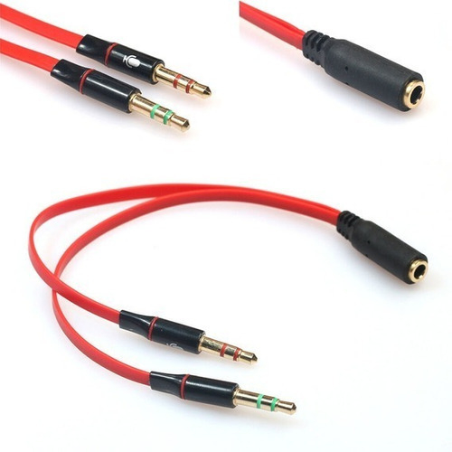 Cable Adaptador Jack 3,5 Mm Mic Celular Ps4 Auricular Pc