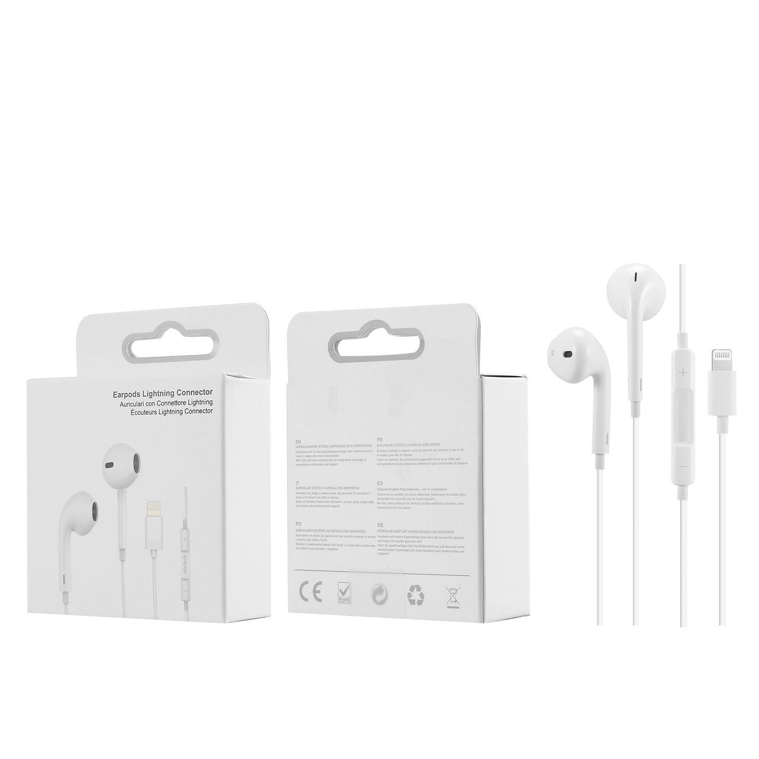 Auriculares Blancos COOL Stereo Con Micro para iPHONE (Lightning Bluetooth)
