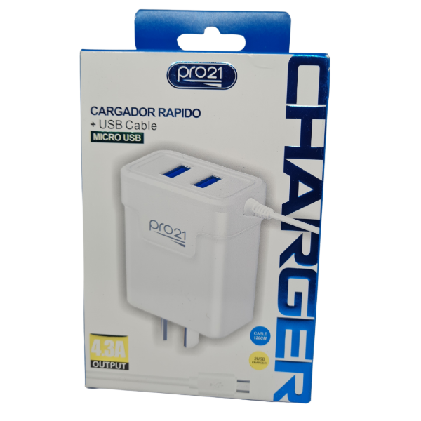 CARGADOR TIPO C 4.2 + 2 USB CARGA RAPIDA – Tecnoadictos