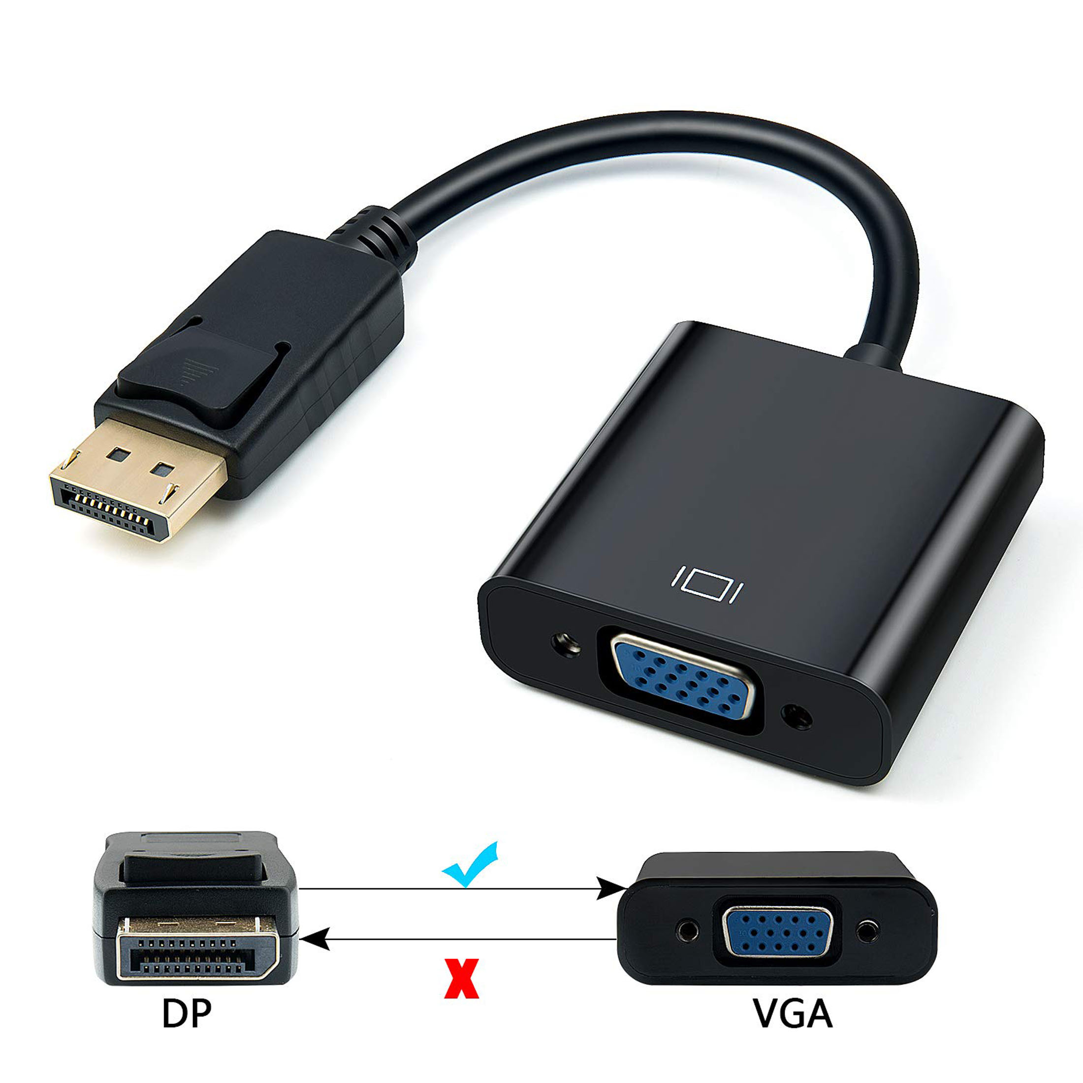 Adaptador Convertidor DisplayPort a VGA – Blexce