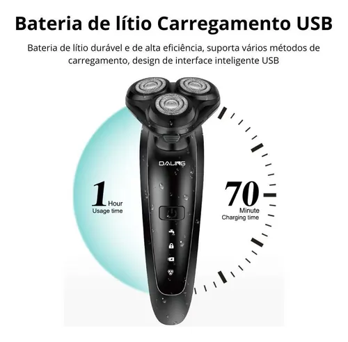 AFEITADORA RECARGABLE USB DALING - Image 2