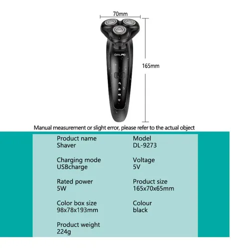 AFEITADORA RECARGABLE USB DALING - Image 3