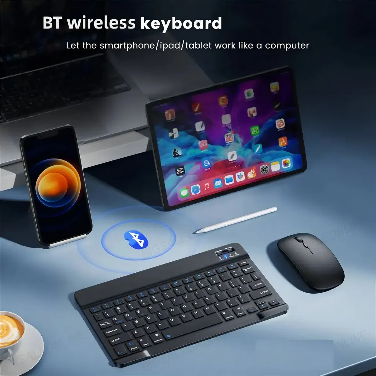 COMBO MINI TECLADO CON MOUSE INALAMBRICO - Image 5