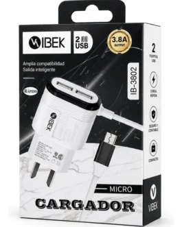 CARGADOR MICRO USB 3.8A IBEK