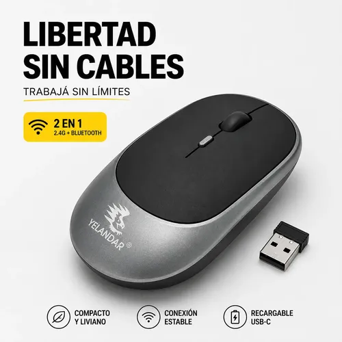 MOUSE INALAMBRICO ERGONOMIC Q10 - Image 3