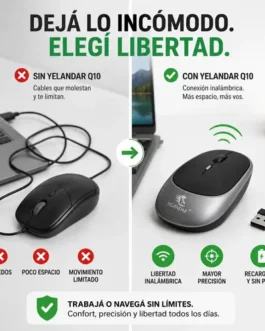 MOUSE INALAMBRICO ERGONOMIC Q10