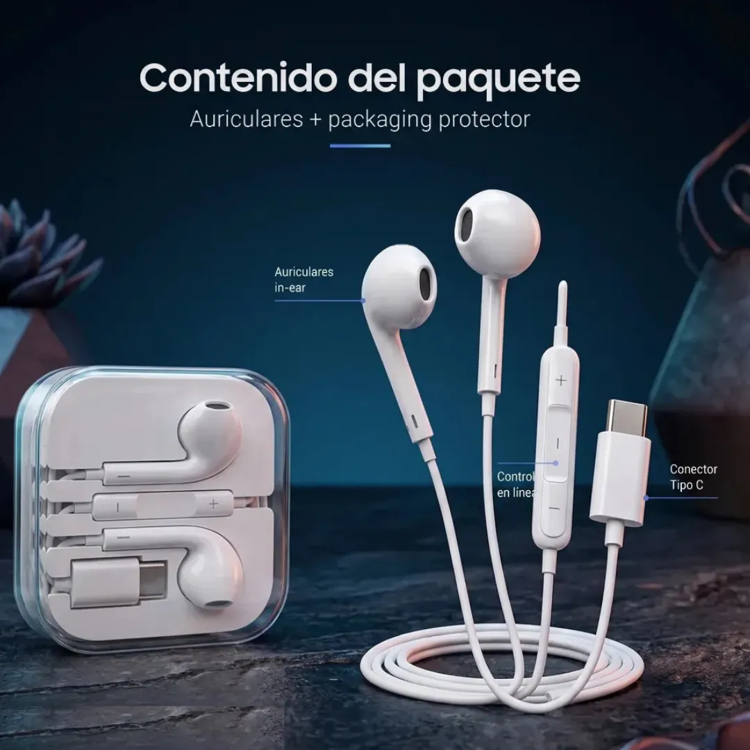 AURICULAR MANOS LIBRES USB-C EARPODS - Imagen 2