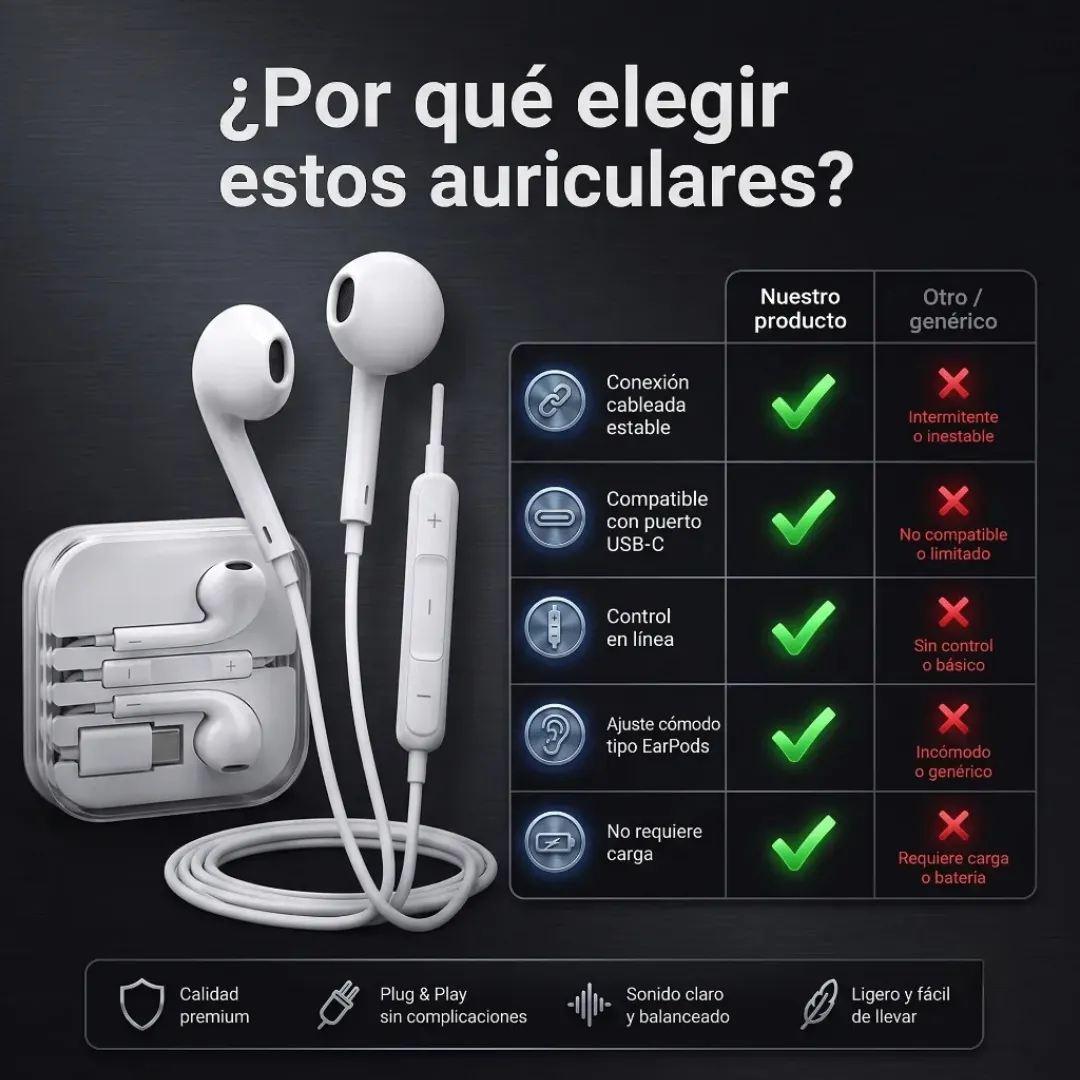 AURICULAR MANOS LIBRES USB-C EARPODS - Imagen 3