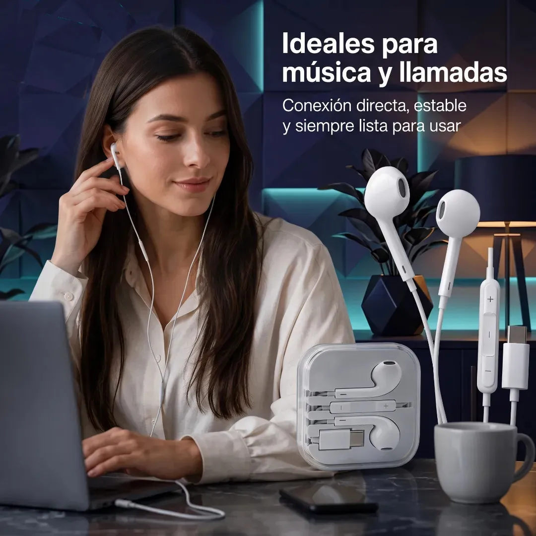 AURICULAR MANOS LIBRES USB-C EARPODS - Imagen 4